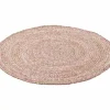 Vloerkleed Jute Rond Roze (110Cm) Kidsdepot