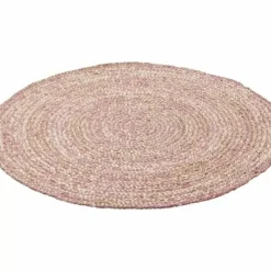Vloerkleed Jute Rond Roze (110Cm) Kidsdepot