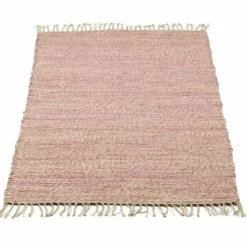 Vloerkleed Jute Roze (90X180Cm) Kidsdepot