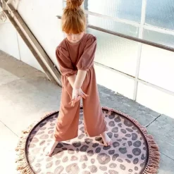 Vloerkleed Leopard Roze Rond (120Cm) Tapis Petit