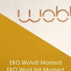 Wobbel Original Blank Gelakt Met Vilt Mosterd