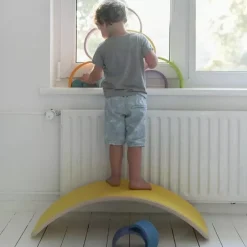 Wobbel Original Blank Gelakt Met Vilt Mosterd