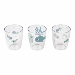 Yummy Mini Glazen Sea Friends Blue (3St)